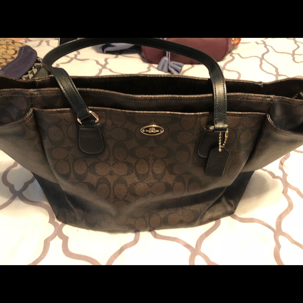 Genuine Coach diaper bag. Used one time only!